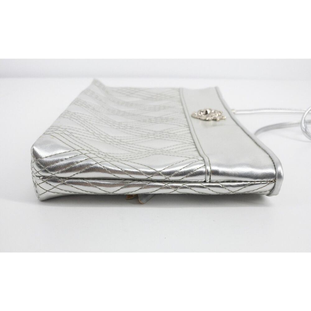 Warren Reed Bag Silver Lion Head Tassel Shoulder Bag Clutch Removable Strap - Picture 4 of 16